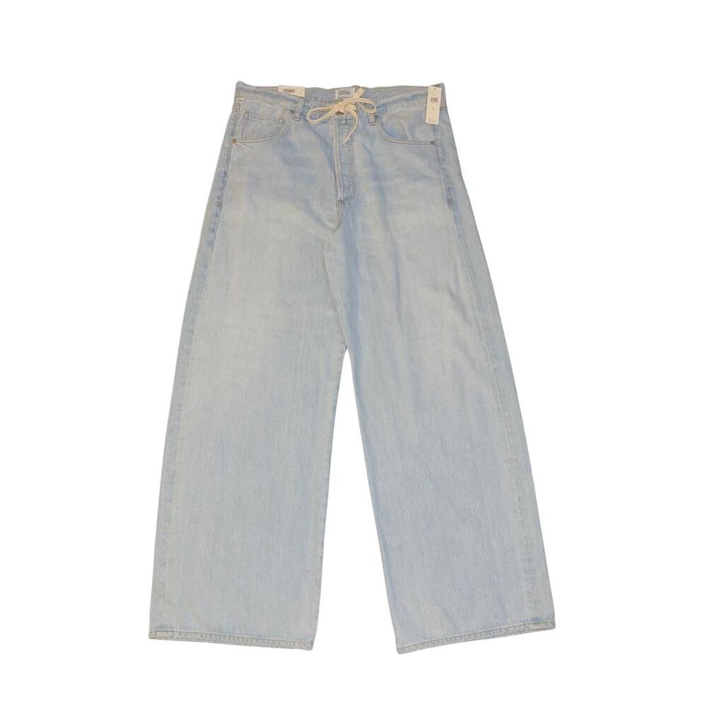 Citizens of Humanity Brynn Drawstring High-Rise Wide Leg Denim Jeans 32 NWT